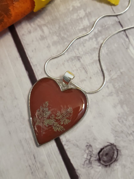 Bontanical Heart - Red Country Craft Barn Necklace (#636)