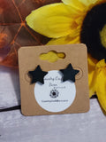 Little Diva - Stars Black Post Country Craft Barn Earrings (#1522)