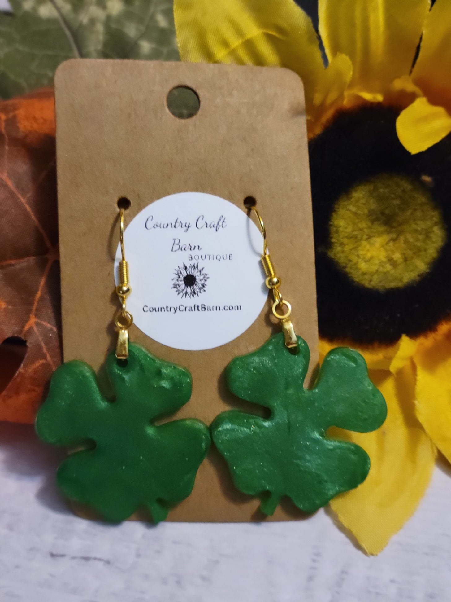 Shamrock Shine - Green Country Craft Barn Earrings (#291)