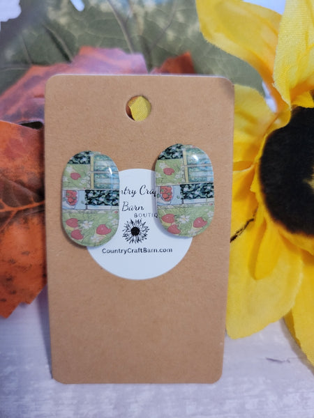 Strawberry Patch - Multi Country Craft Barn Earrings (#300E)