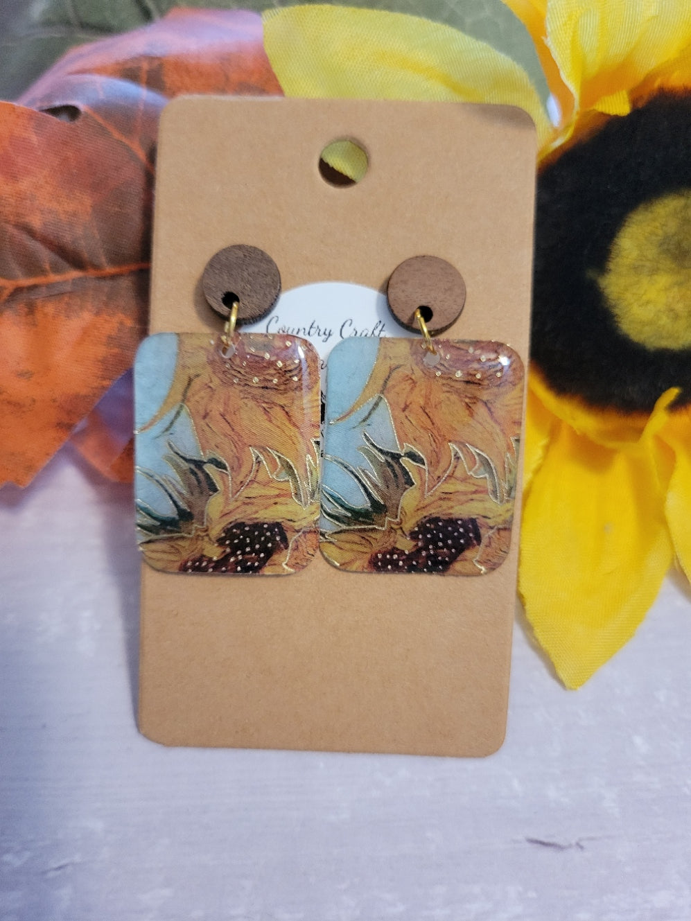 Sunny Sunflowers - Multi Country Craft Barn Earrings (#299)