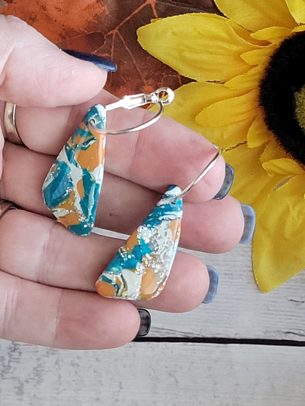 Southwest Canvas - Multi Color Country Craft Barn Earrings (#309E)