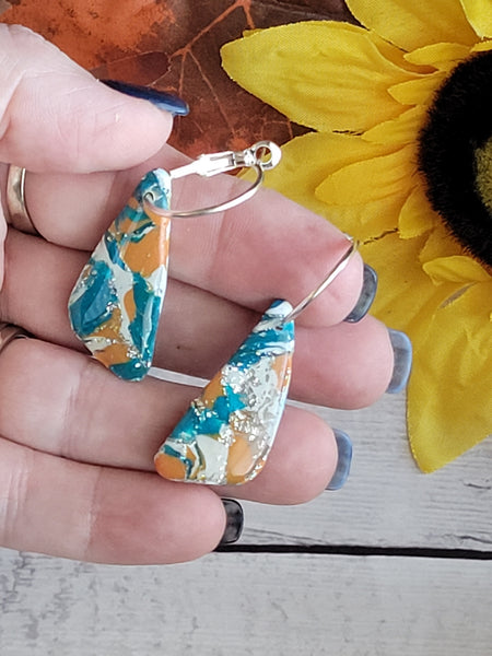 Southwest Canvas - Multi Color Country Craft Barn Earrings (#309E)