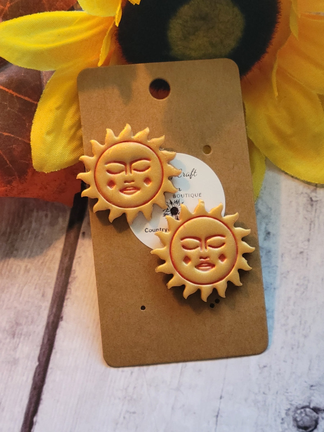 Celestial Sun - Gold Country Craft Barn Earrings (#317E)
