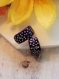 Polka Dot Paradise - Purple Country Craft Barn Earrings (#321E)