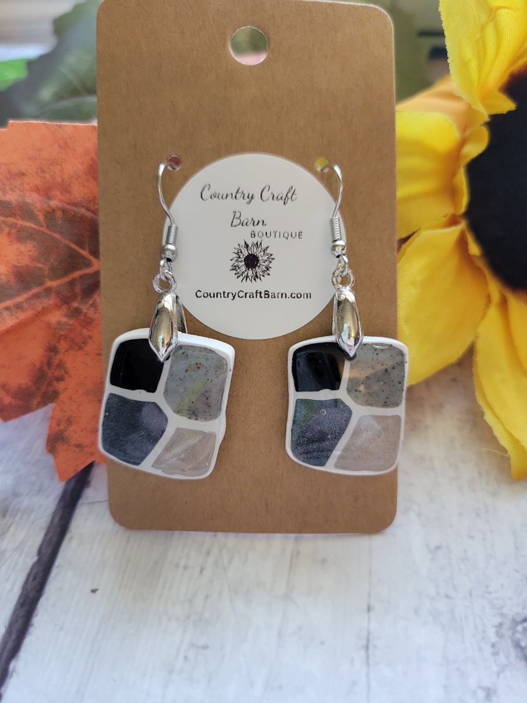 Stone Whisper - Neutrals Country Craft Barn Earrings (#332E)