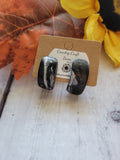 Marble Mystique - Black/White Country Craft Barn Earrings (#334E)