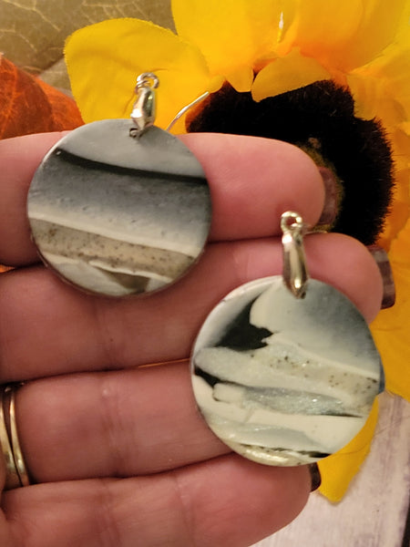 Desert Mirage - Gray Country Craft Barn Earrings (#343E)