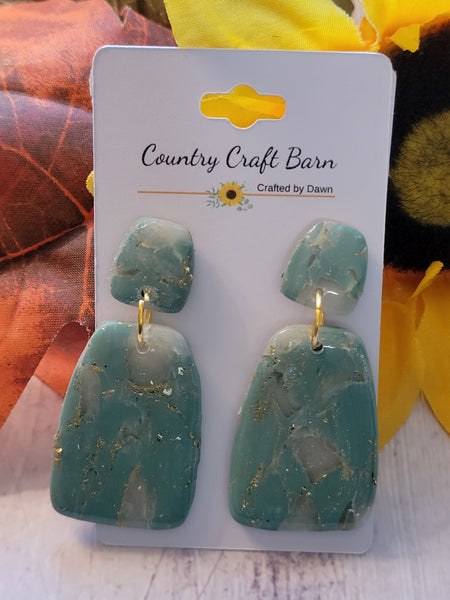 Mint Mirage - Green Country Craft Barn Earrings (#346E)