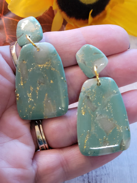 Mint Mirage - Green Country Craft Barn Earrings (#346E)