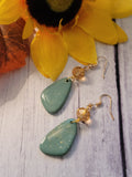 Seafoam Glimmer - Green Country Craft Barn Earrings (#347E)