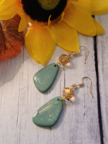Seafoam Glimmer - Green Country Craft Barn Earrings (#347E)