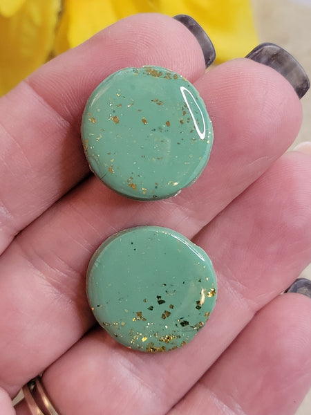 Golden Sage - Green Country Craft Barn Earrings (#355E)