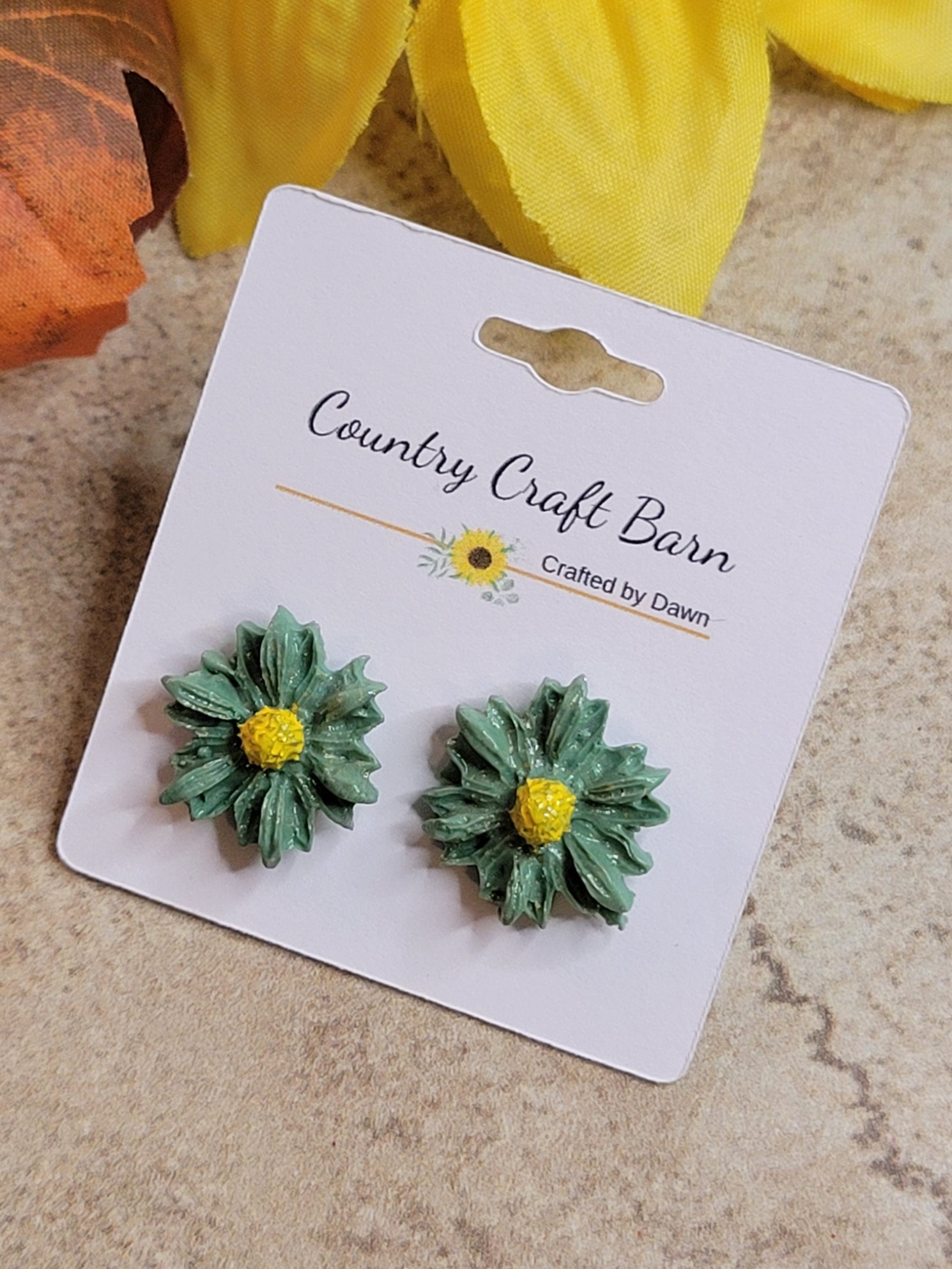Meadow Bloom - Green Country Craft Barn Earrings (#357E)