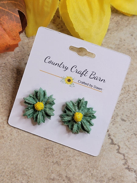 Meadow Bloom - Green Country Craft Barn Earrings (#357E)