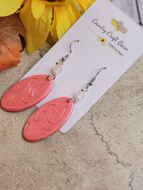 Blush Whispers - Pink Country Craft Barn Earrings (#353E)