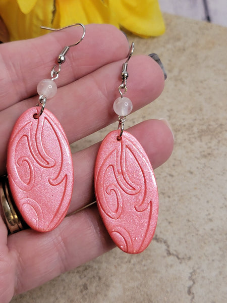 Blush Whispers - Pink Country Craft Barn Earrings (#353E)