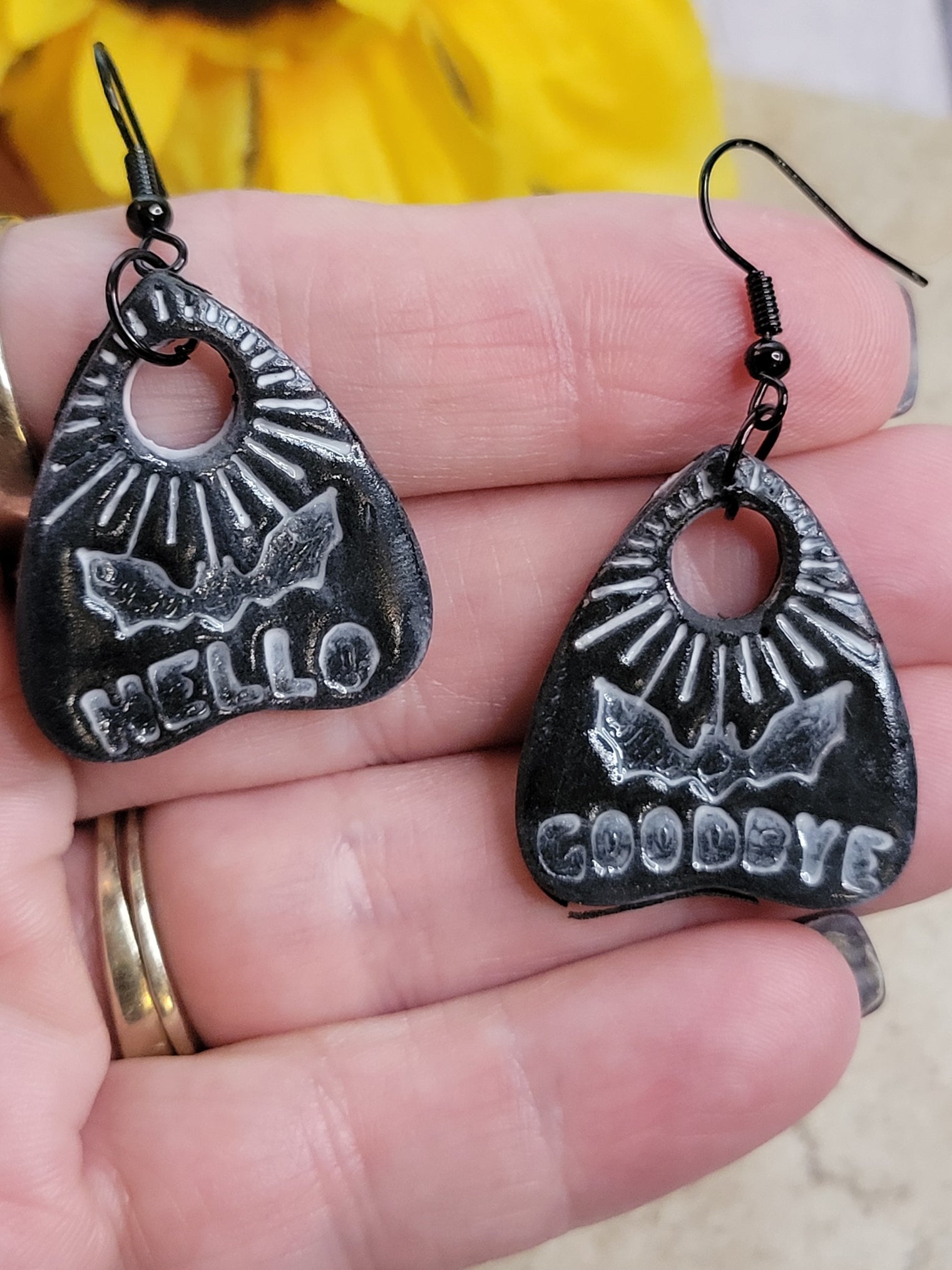 Otherworld Whispers - Black Country Craft Barn Earrings (#354E)