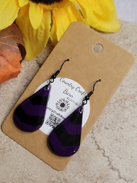 Midnight Currents - Purple Country Craft Barn Earrings (#352E)