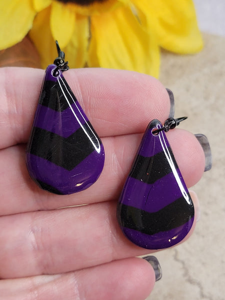 Midnight Currents - Purple Country Craft Barn Earrings (#352E)