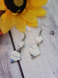 Stone Drift - Multi Geometric Marbled Earrings Country Craft Barn Earrings (#372E)