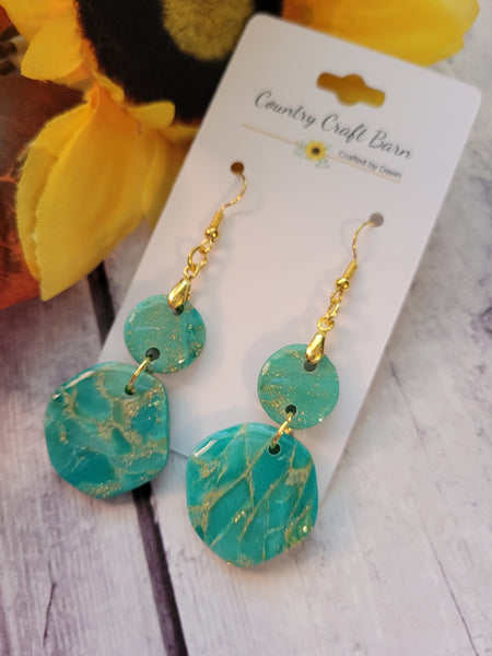 Golden Tide - Green Country Craft Barn Earrings (#371E)