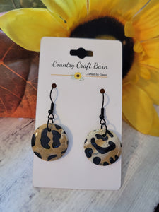 Golden Wild Disc Dangles - Multi Country Craft Barn Earrings (377E)