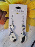 Monochrome Meadow Drop Dangles - Multi Country Craft Barn Earrings (379E)