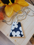 Midnight Bloom Pendant - Galaxy Glitter Blue Country Craft Barn Necklace (#650)