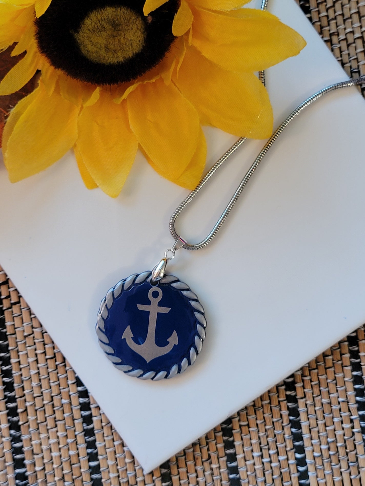 Nautical Soul - Blue/Silver Country Craft Barn Necklace (#651)