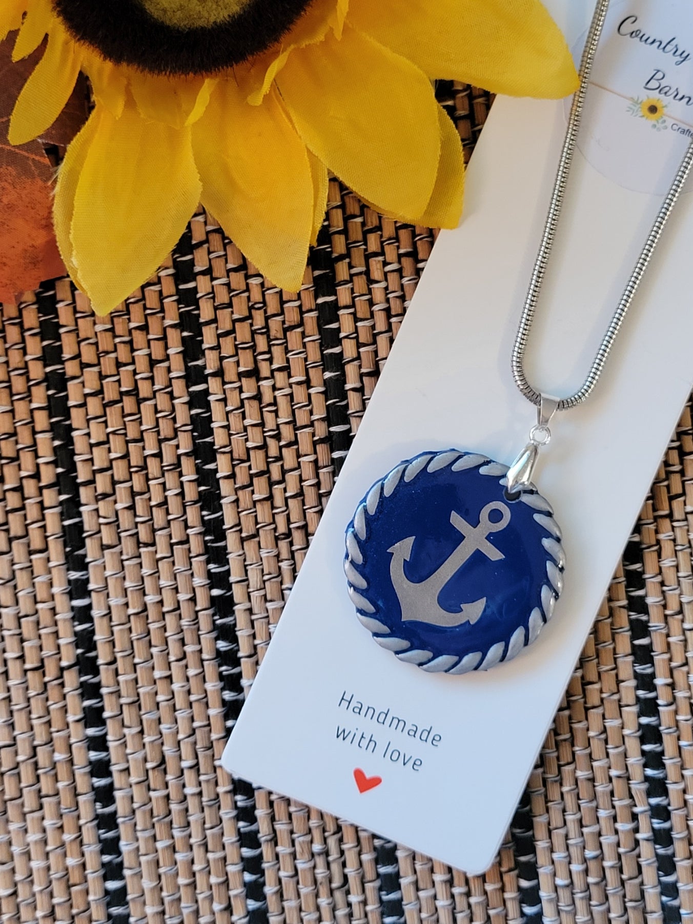 Nautical Soul - Blue/Silver Country Craft Barn Necklace (#651)