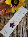 Amethyst Blossom - Purple Country Craft Barn Necklace (#652)
