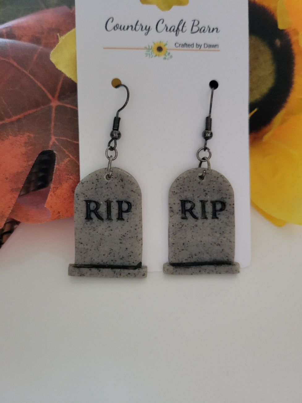 Rest in Pieces - Gray Country Craft Barn Earrings (392E)