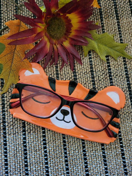 Tiger Nap - Orange Country Craft Barn Glasses Tray (#103D)