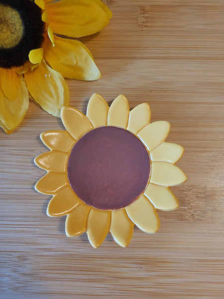 Golden Bloom Trinket Keeper - Yellow Country Craft Barn Trinket Dish (#101TD)