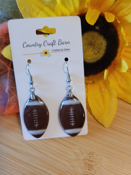 🏈Game Day Glam🏈 - Brown Country Craft Barn Earrings (#404E)
