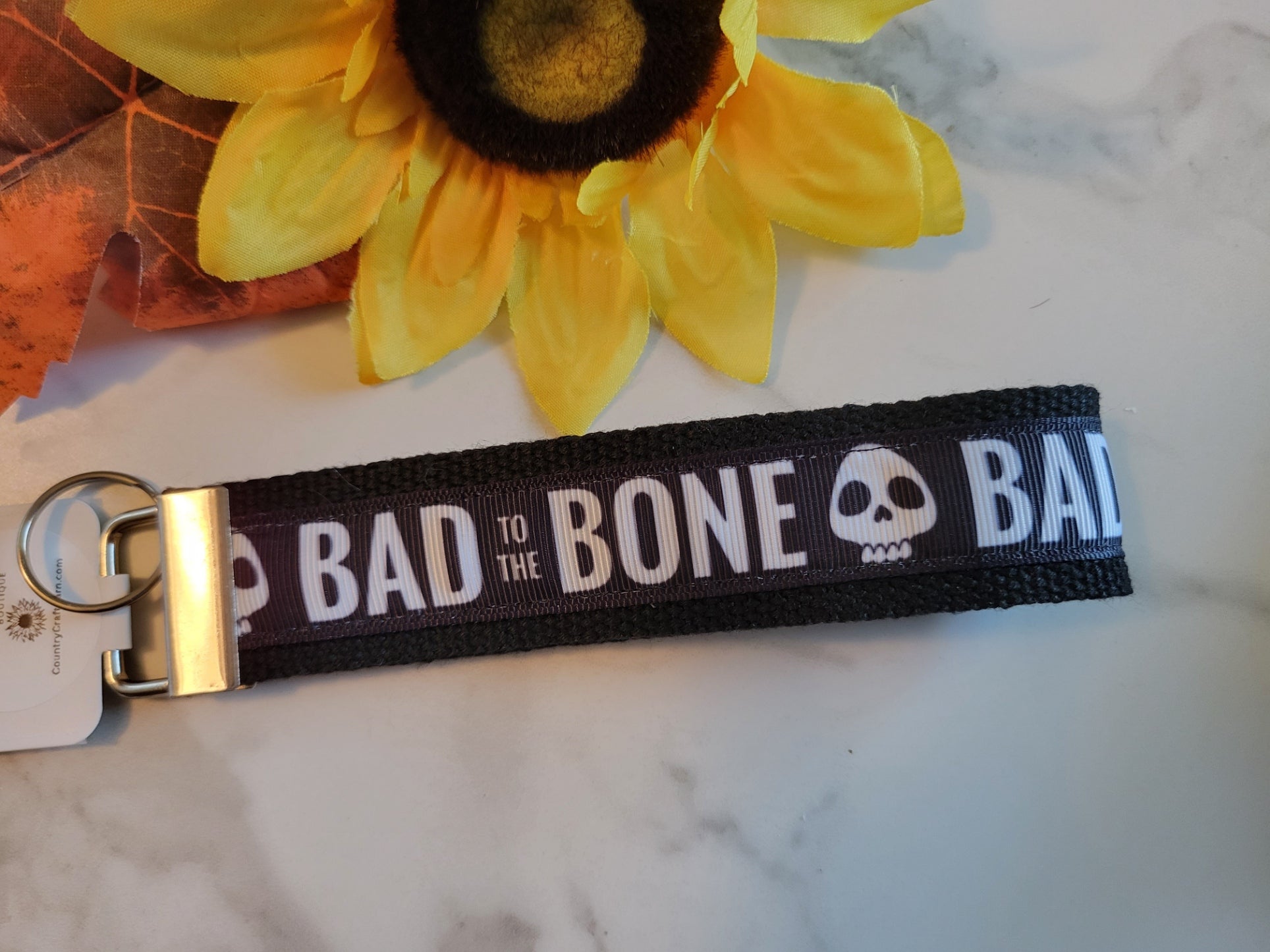 Bad to the Bone - Black Country Craft Barn Key Chain (KC-86)