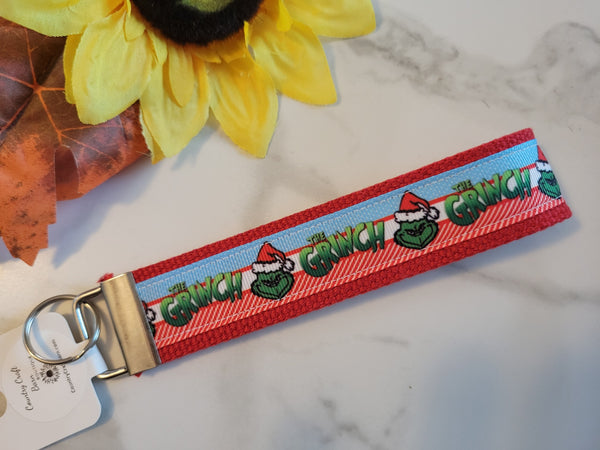 The Grinch - Green/Red Country Craft Barn Key Chain/FOB (KC-103)