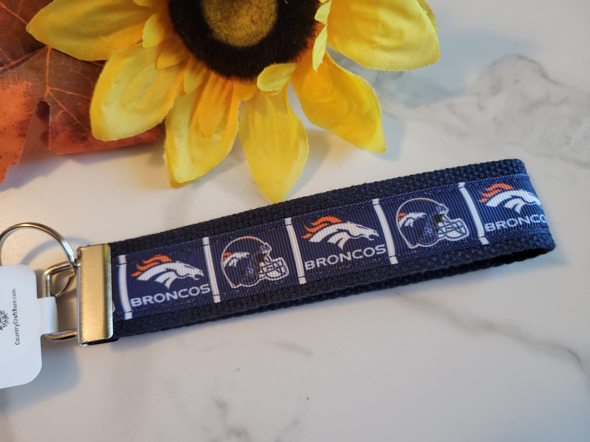 Denver Broncos  - Block Style - Country Craft Barn Key Chain (#24)