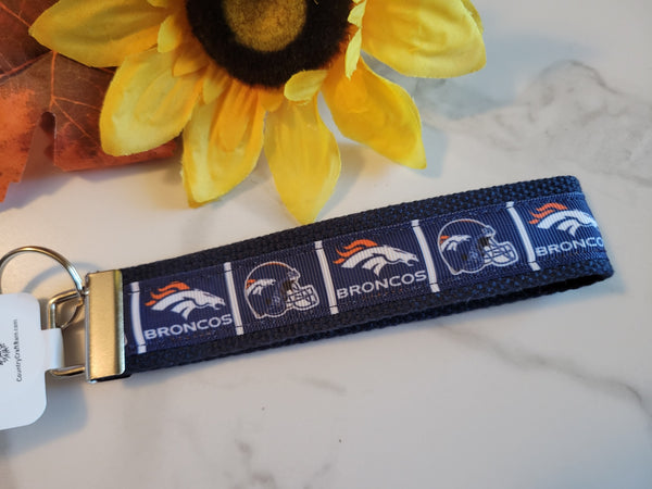 Denver Broncos  - Block Style - Country Craft Barn Key Chain (#24)