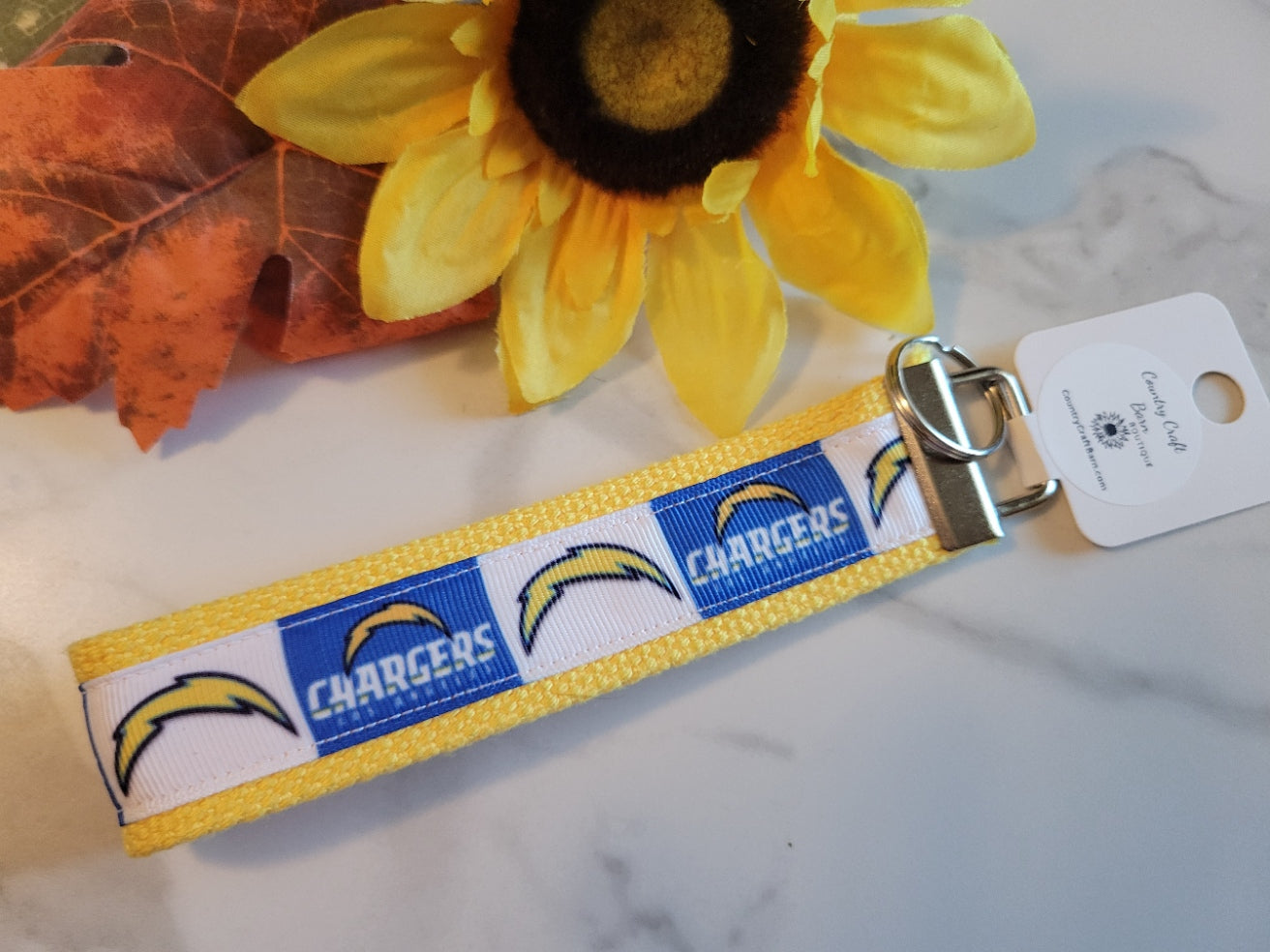 San Diego Chargers - Yellow Country Craft Barn Key Chain (KC-31)