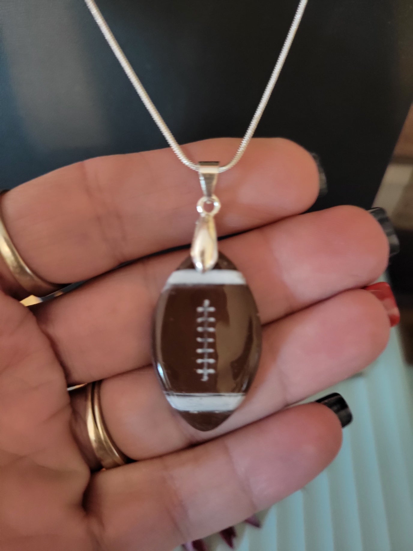 🏈 Gridiron Glam 🏈 - Brown Country Craft Barn Necklace (NL-655)