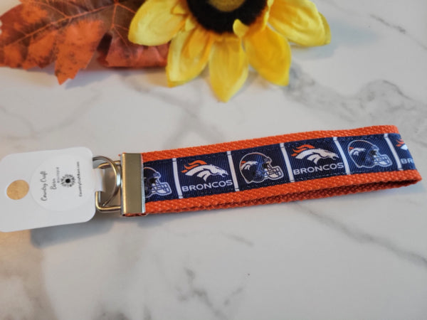 Denver Broncos  - Block Style - Country Craft Barn Key Chain (#24)