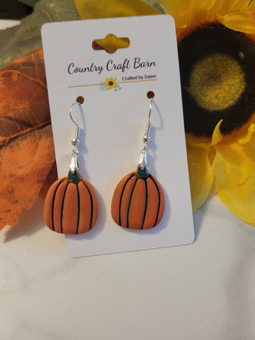 🎃 Wicked Harvest 🎃 - Orange Country Craft Barn Earrings (408E)