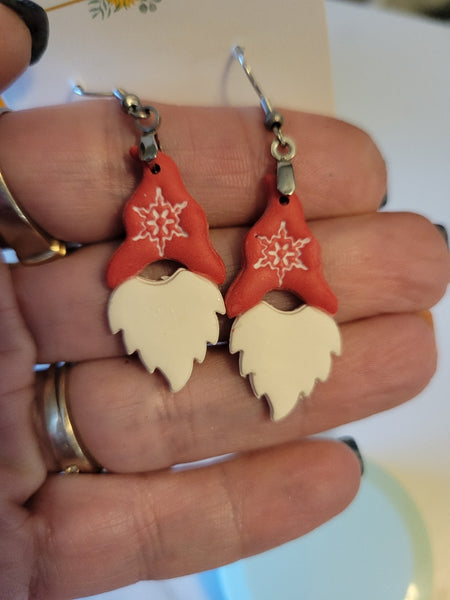 ❄️ Frostfire Flair - Red Country Craft Barn Earrings (413E)