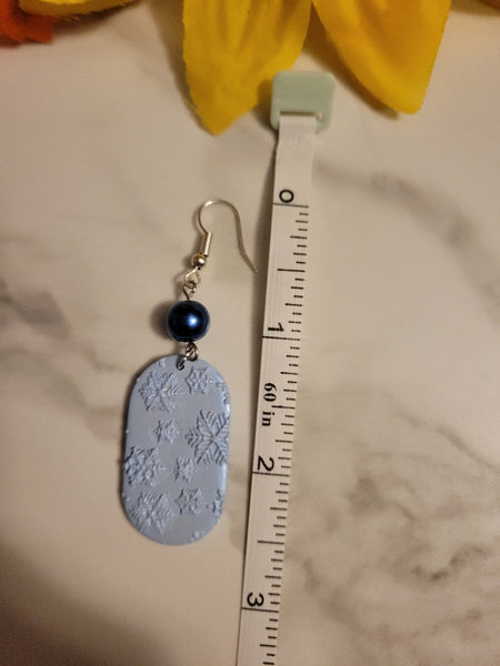 Frosted Twilight Dangles - Blue Country Craft Barn Earrings (#415E)