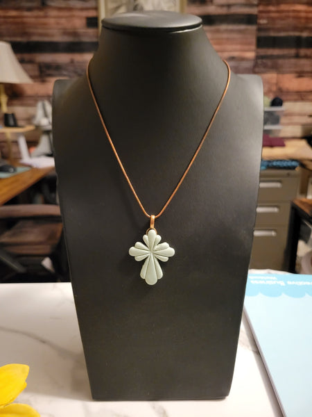 Grace & Glow - Sage/Copper Country Craft Barn Necklace (659-NL)