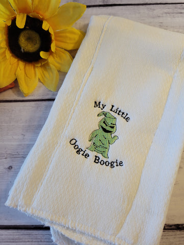 My Little Oogie Boogie - Green Country Craft Barn Cloth Diaper Burp Cloth (BR-107)