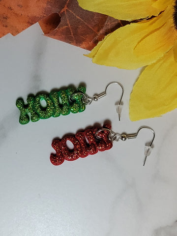 🎄 Holly Jolly Green – Country Craft Barn Earring (#417E)