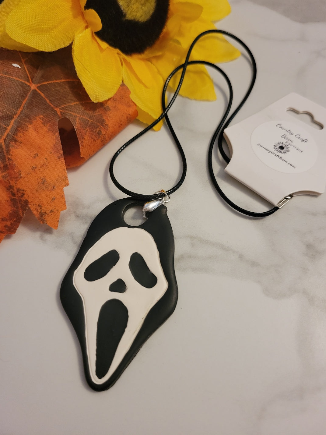 Ghosty Face - Black/White Country Craft Barn Necklace (NL-661)